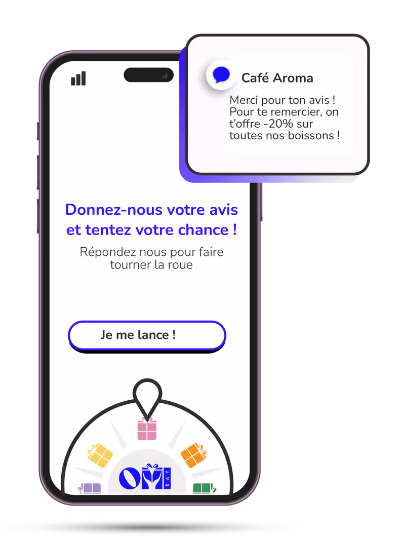 Le client laisse un avis et revient
